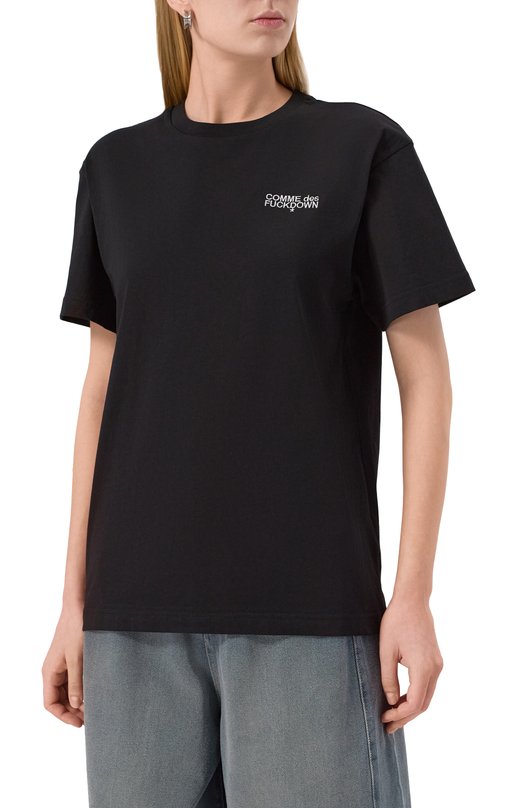 Хлопковая футболка Comme des Fuckdown CFABW01213 Чёрный  CFABW01213 Фото 3