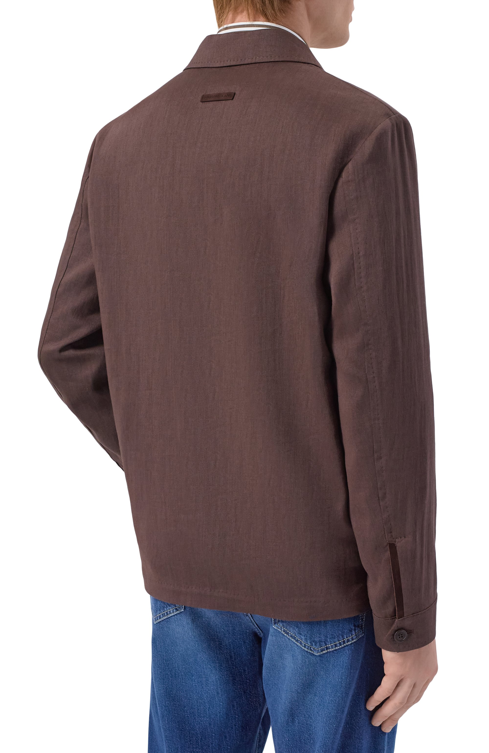 Куртка-рубашка изо льна и шерсти CORNELIANI, арт. 27LI53/2718468, фото 4