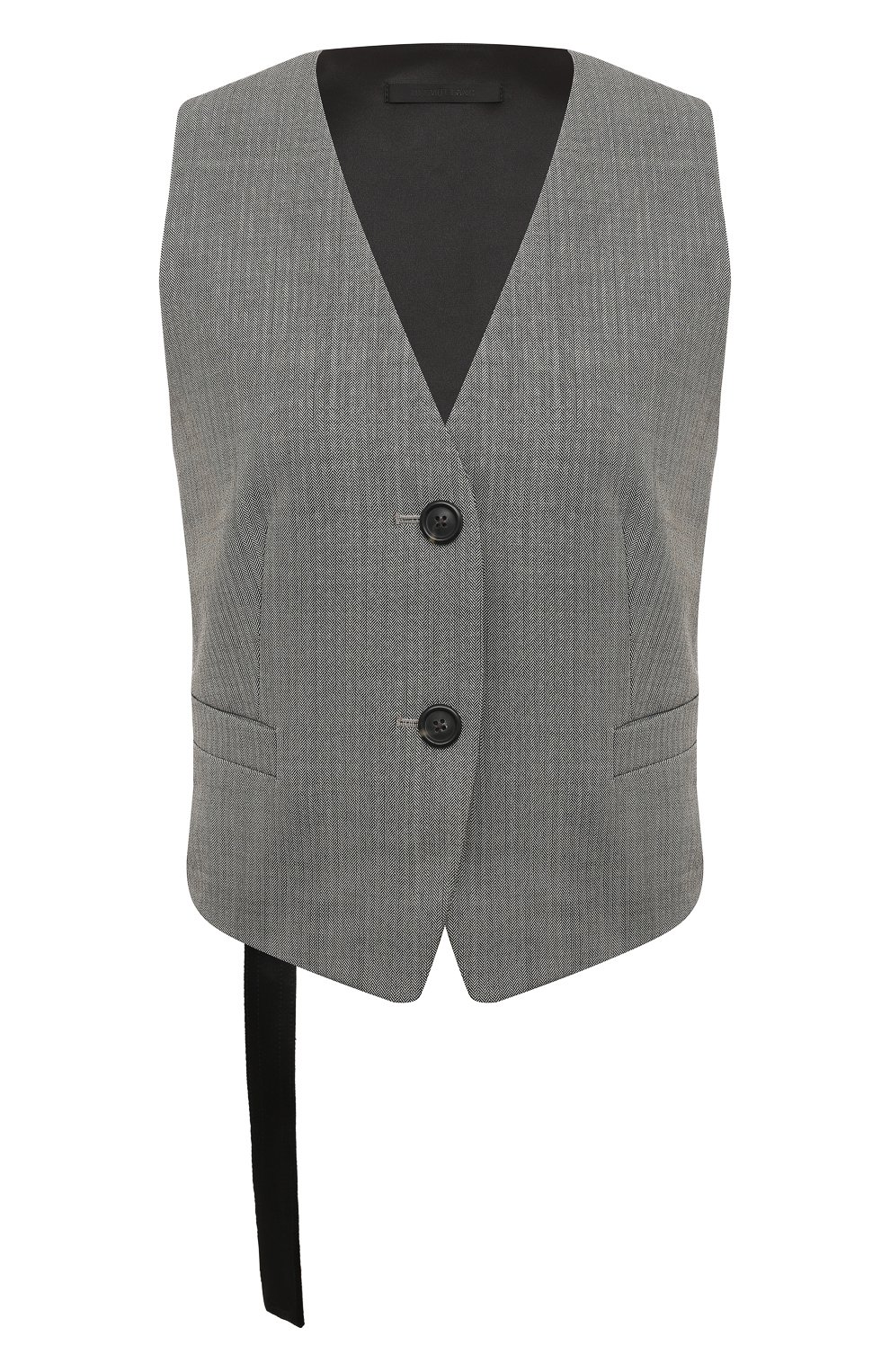 Жилет HELMUT LANG черно-белого цвета по цене 52400 руб., арт. N09HW104, фото 1 Жилет HELMUT LANG, арт. N09HW104, фото 1