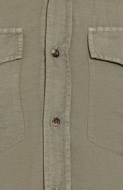 Рубашка изо льна и хлопка BRUNELLO CUCINELLI, арт. MD6983058, фото 5