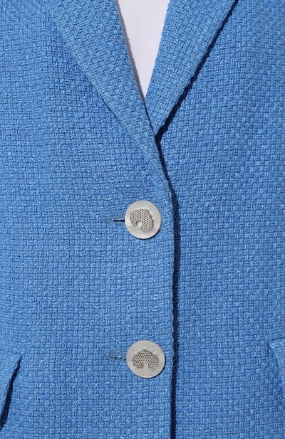 Жакет из хлопка и вискозы AKHMADULLINA синего цвета по цене 79900 руб., арт. 1123.2JT105/C420, фото 5 Жакет из хлопка и вискозы AKHMADULLINA, арт. 1123.2JT105/C420, фото 5