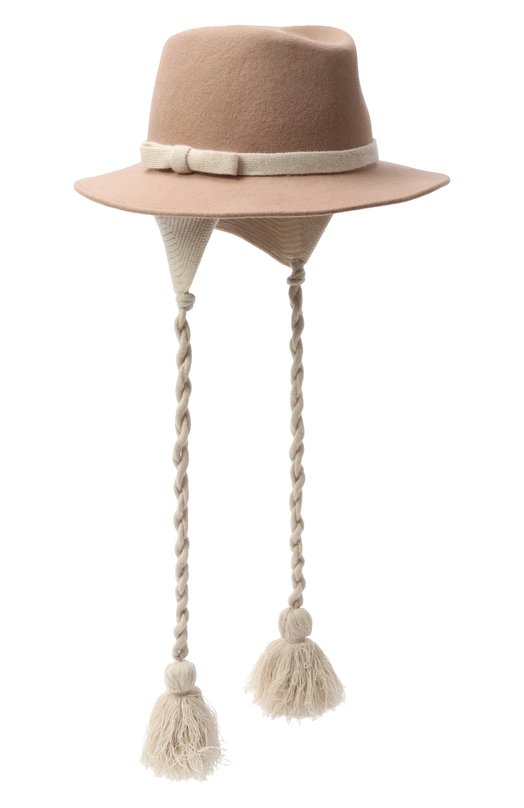 Шерстяная шляпа Agnona AK1006YE/U1124E Бежевый AK1006YE/U1124E