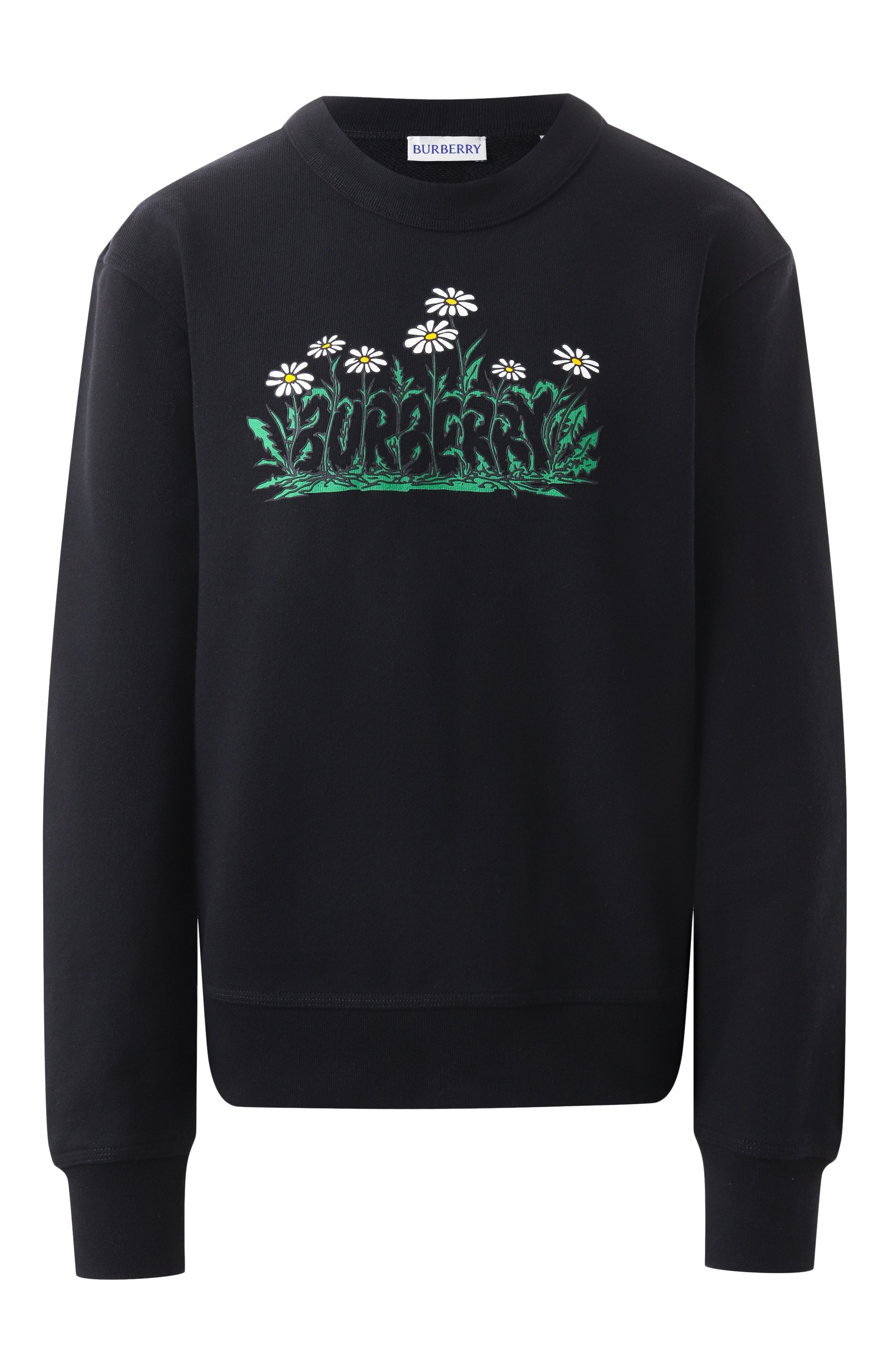 Хлопковый свитшот BURBERRY черного цвета по цене 99500 руб., арт. 8104900, фото 1 Хлопковый свитшот BURBERRY, арт. 8104900, фото 1