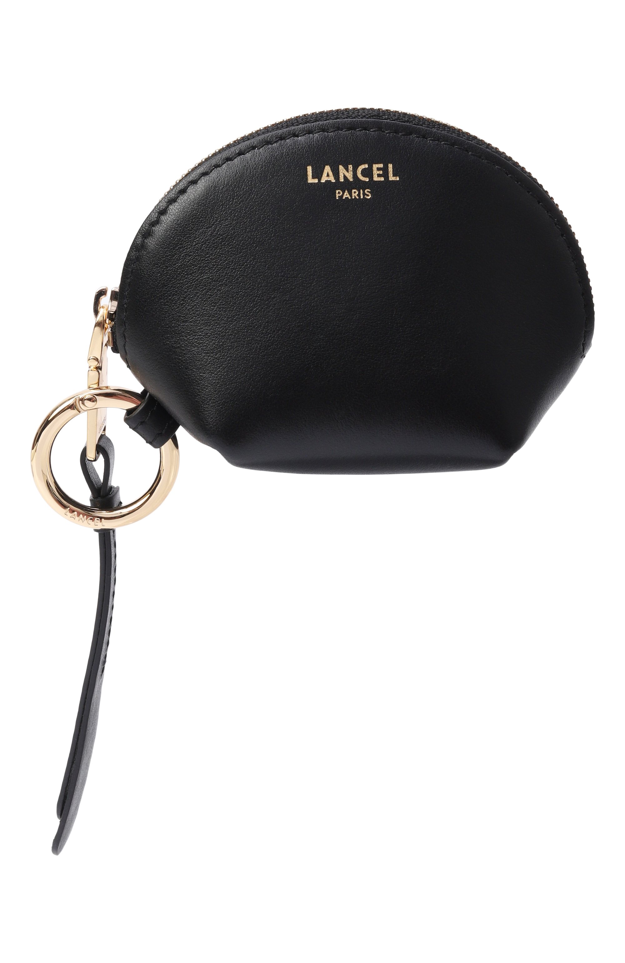 Кожаный кошелек для монет origami LANCEL черного цвета по цене 12150 руб., арт. A13859, фото 1 Кожаный кошелек для монет origami LANCEL, арт. A13859, фото 1