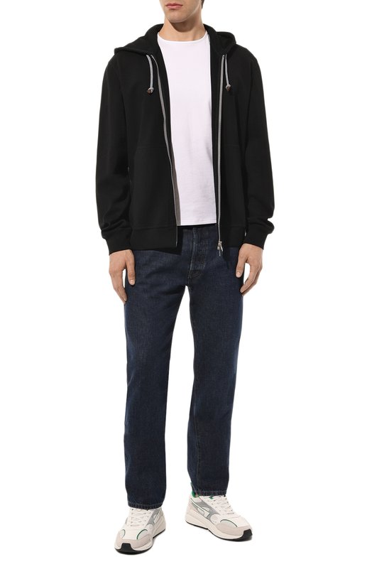 Хлопковая толстовка Brunello Cucinelli M0T359069G Чёрный  M0T359069G Фото 2
