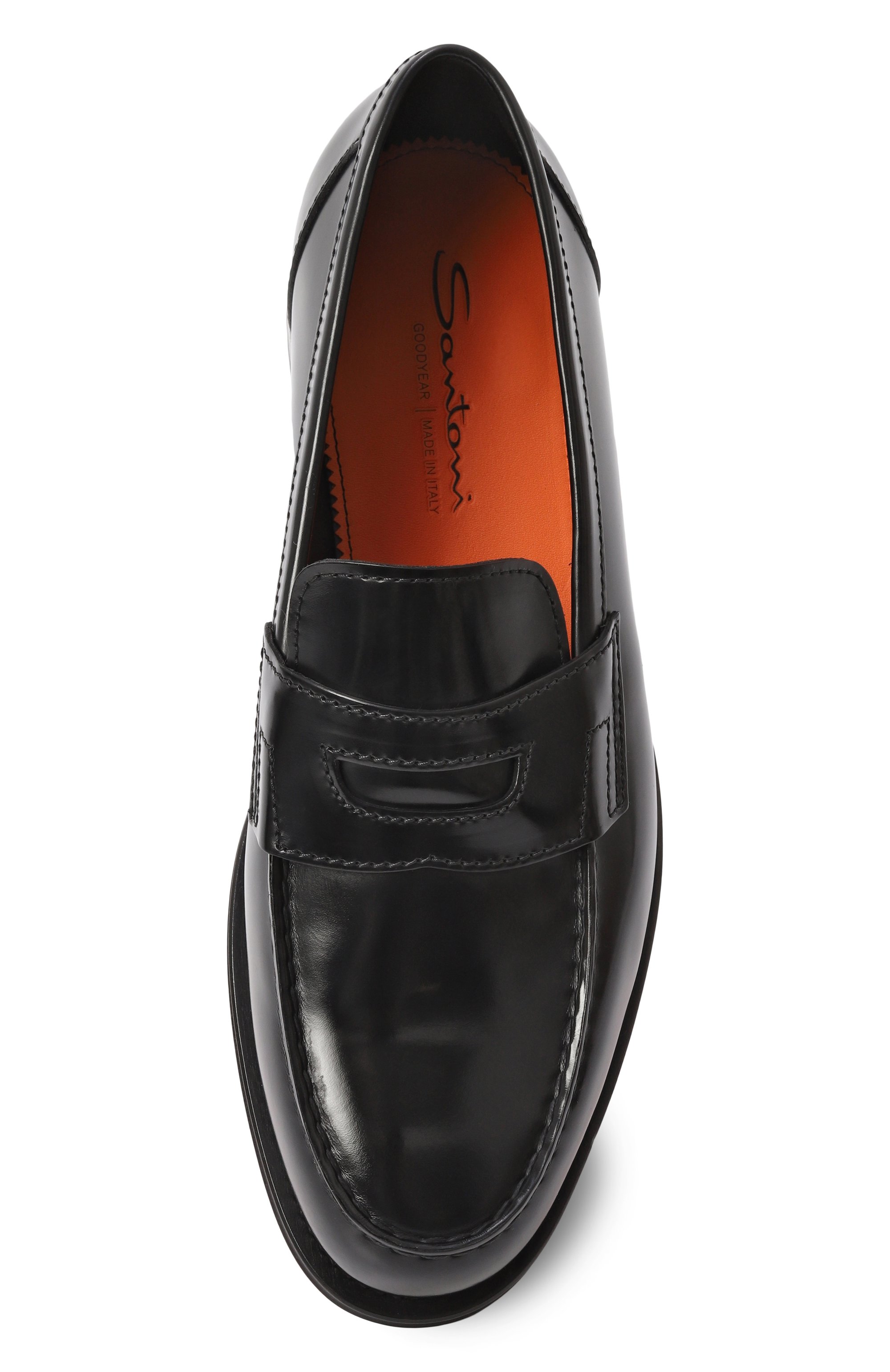 Кожаные пенни-лоферы quentin SANTONI, арт. MCQG18143PD5SHRBN01, фото 6