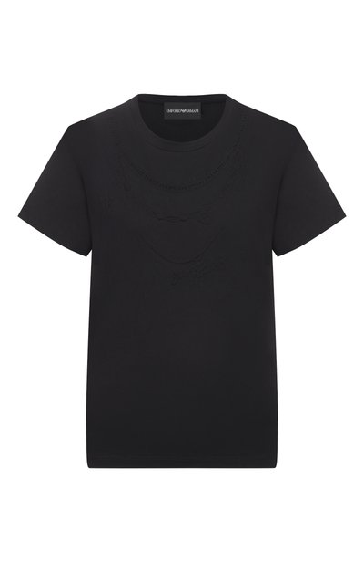 Женская хлопковая футболка EMPORIO ARMANI, арт. EW004969/AF25885