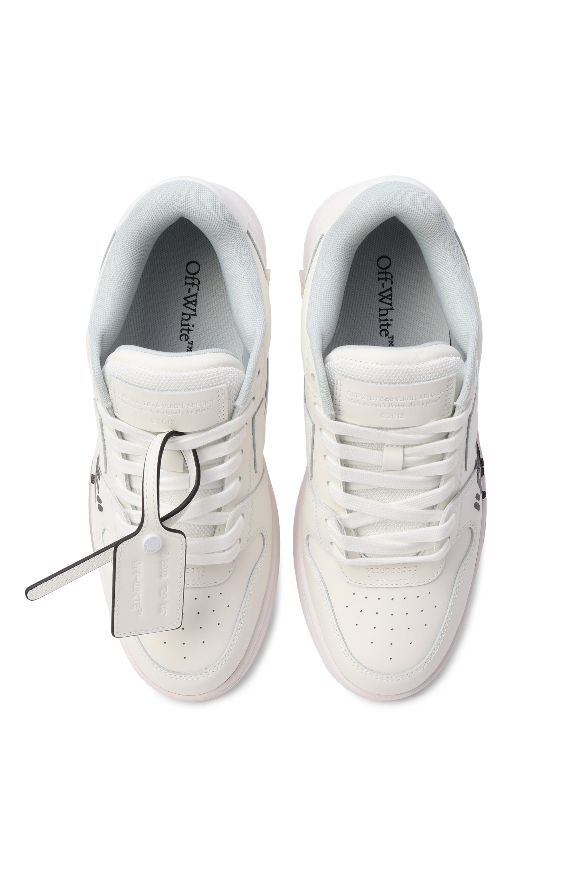 Кожаные кеды out of office OFF-WHITE, арт. 0WIA259C99LEA019, фото 6