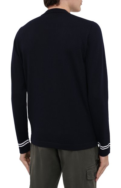 Шерстяной джемпер STONE ISLAND темно-синего цвета по цене 25550 руб., арт. 7315544C4, фото 4 Шерстяной джемпер STONE ISLAND, арт. 7315544C4, фото 4