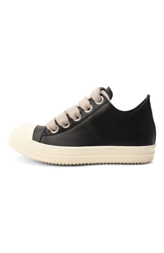 Кожаные кеды Jumbolace Rick Owens RU02E1893/LC0W2 Чёрный  RU02E1893/LC0W2 Фото 4