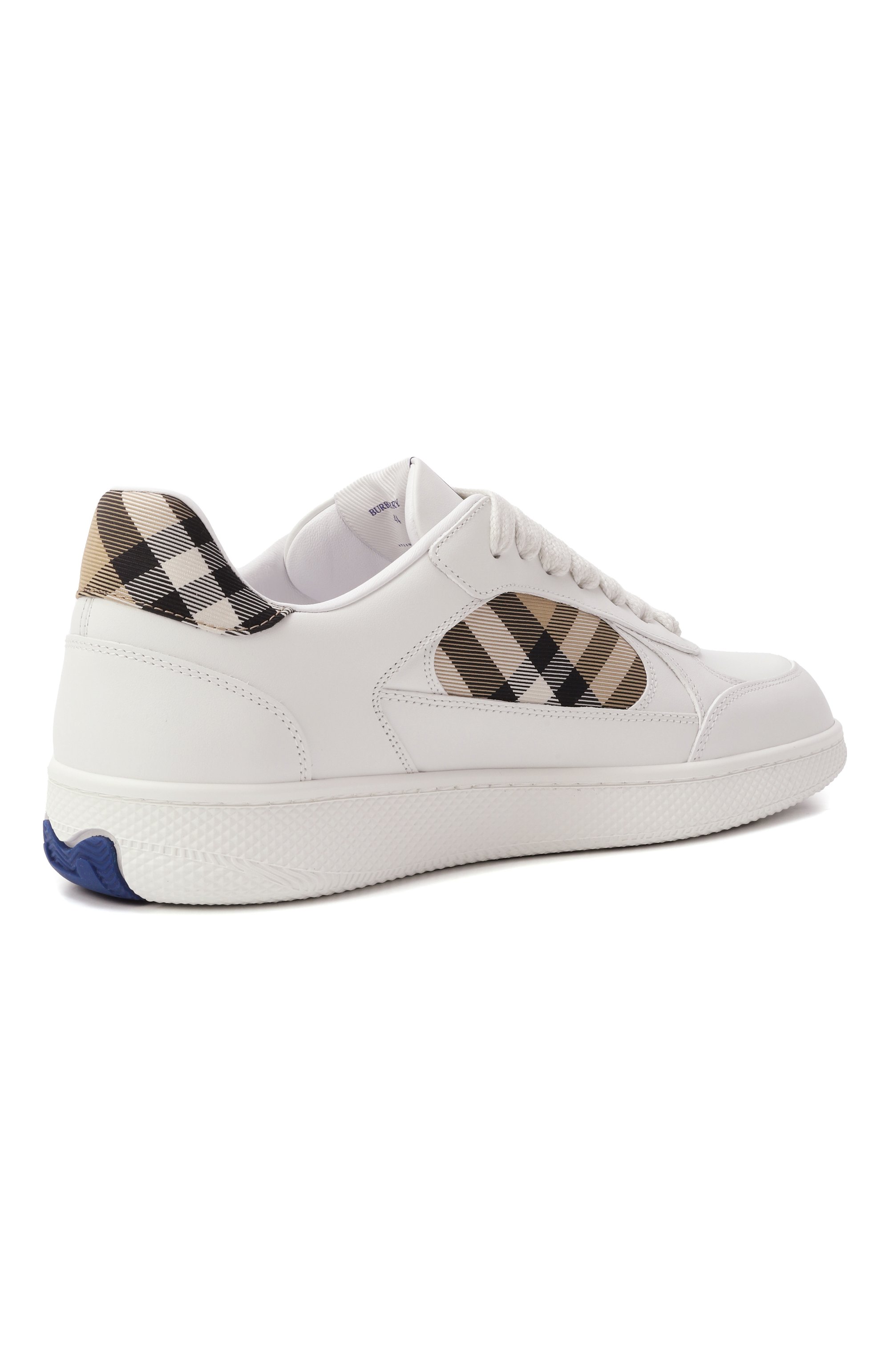 Комбинированные кеды terrace BURBERRY белого цвета по цене 72600 руб., арт. 8108649, фото 5 Комбинированные кеды terrace BURBERRY, арт. 8108649, фото 5