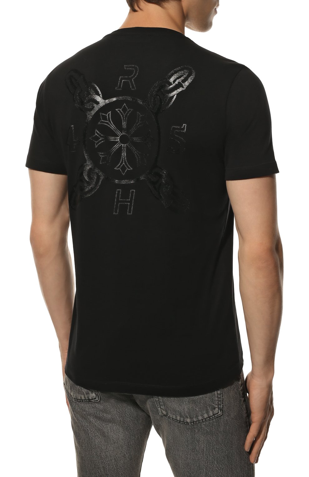 Хлопковая футболка RH45 черного цвета по цене 16300 руб., арт. LS02-I, фото 4 Хлопковая футболка RH45, арт. LS02-I, фото 4