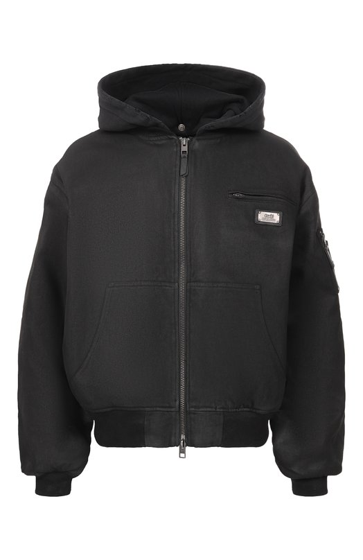 Хлопковый бомбер Ksubi MPS26JK003 Чёрный MPS26JK003