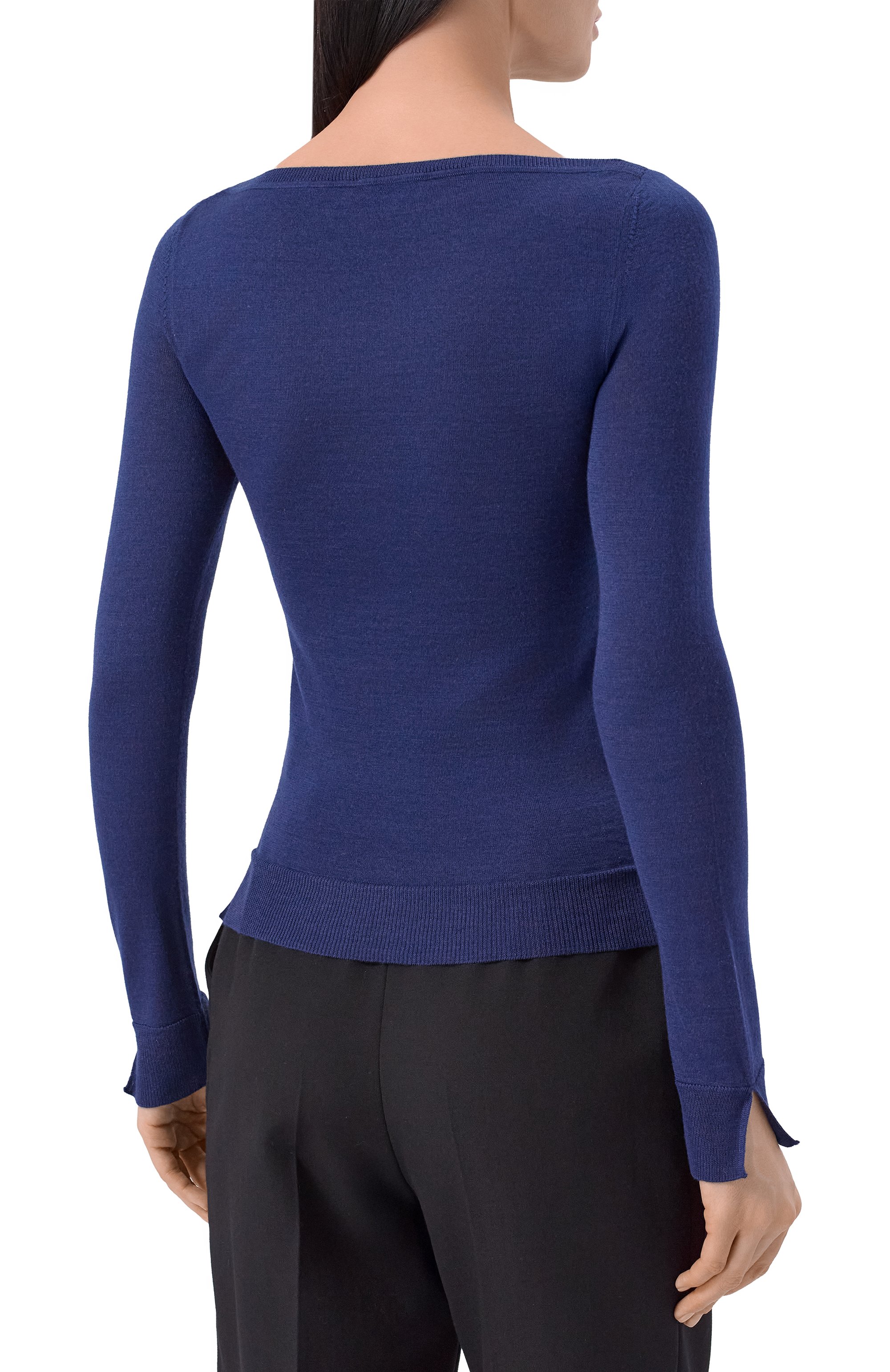 Пуловер из кашемира и шелка MVST синего цвета по цене 123000 руб., арт. M26.CSW.K409/JAIPUR, фото 4 Пуловер из кашемира и шелка MVST, арт. M26.CSW.K409/JAIPUR, фото 4