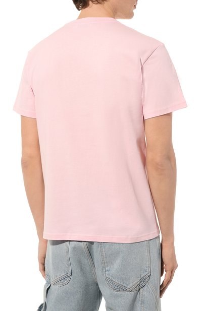 Хлопковая футболка JW ANDERSON светло-розового цвета по цене 21000 руб., арт. JT0098PG0980 391, фото 4 Хлопковая футболка JW ANDERSON, арт. JT0098PG0980 391, фото 4
