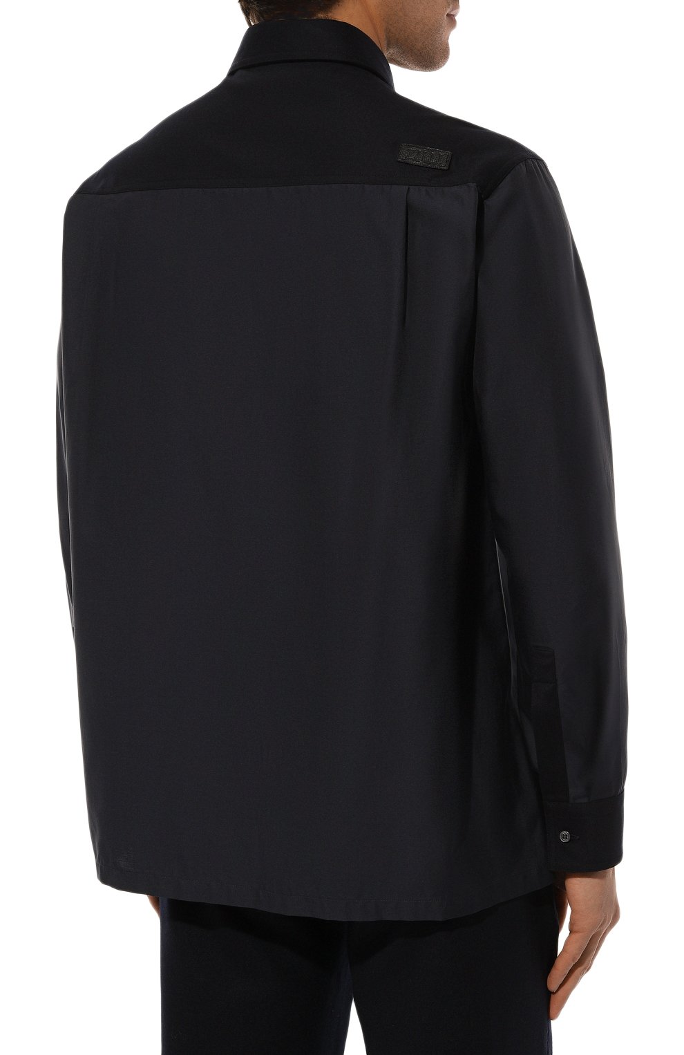 Рубашка из хлопка и шелка ZILLI темно-синего цвета по цене 138500 руб., арт. SP0G01M011193001A, фото 4 Рубашка из хлопка и шелка ZILLI, арт. SP0G01M011193001A, фото 4