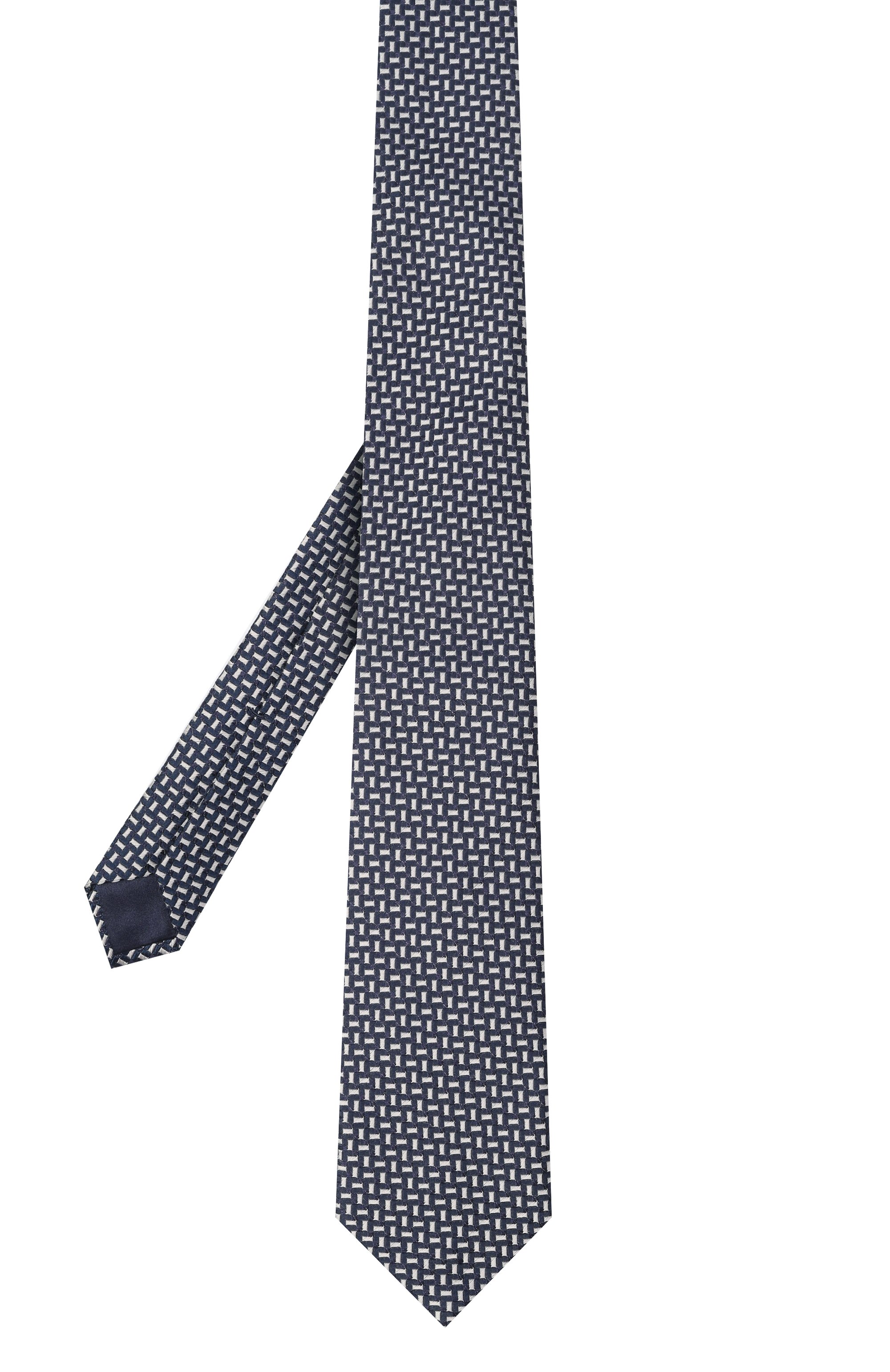 Шелковый галстук ZILLI темно-синего цвета по цене 38600 руб., арт. CRAV02M0600VSJQ00, фото 3 Шелковый галстук ZILLI, арт. CRAV02M0600VSJQ00, фото 3