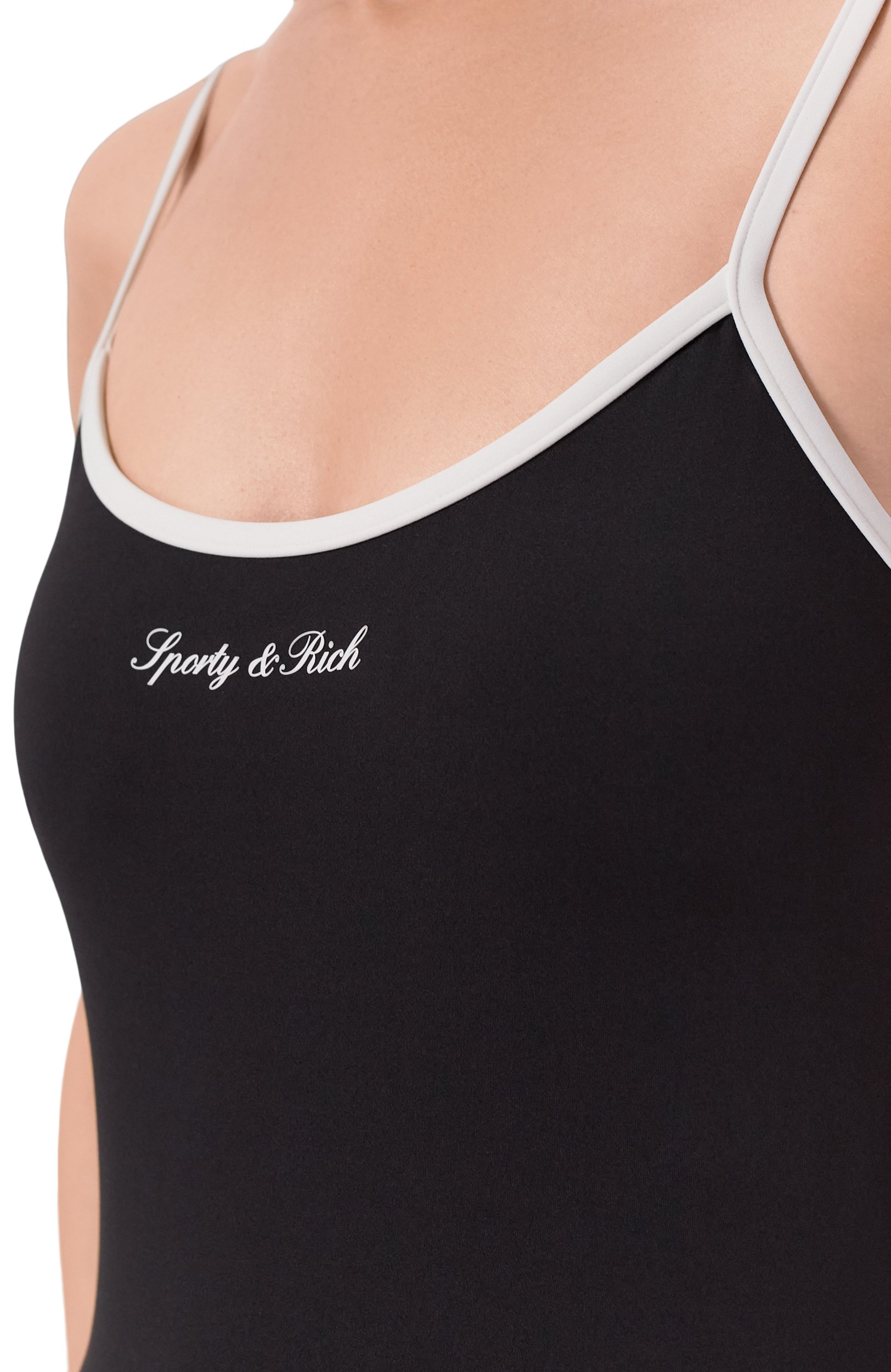 Платье SPORTY AND RICH черно-белого цвета по цене 25750 руб., арт. DR00871326BA06, фото 4 Платье SPORTY AND RICH, арт. DR00871326BA06, фото 4