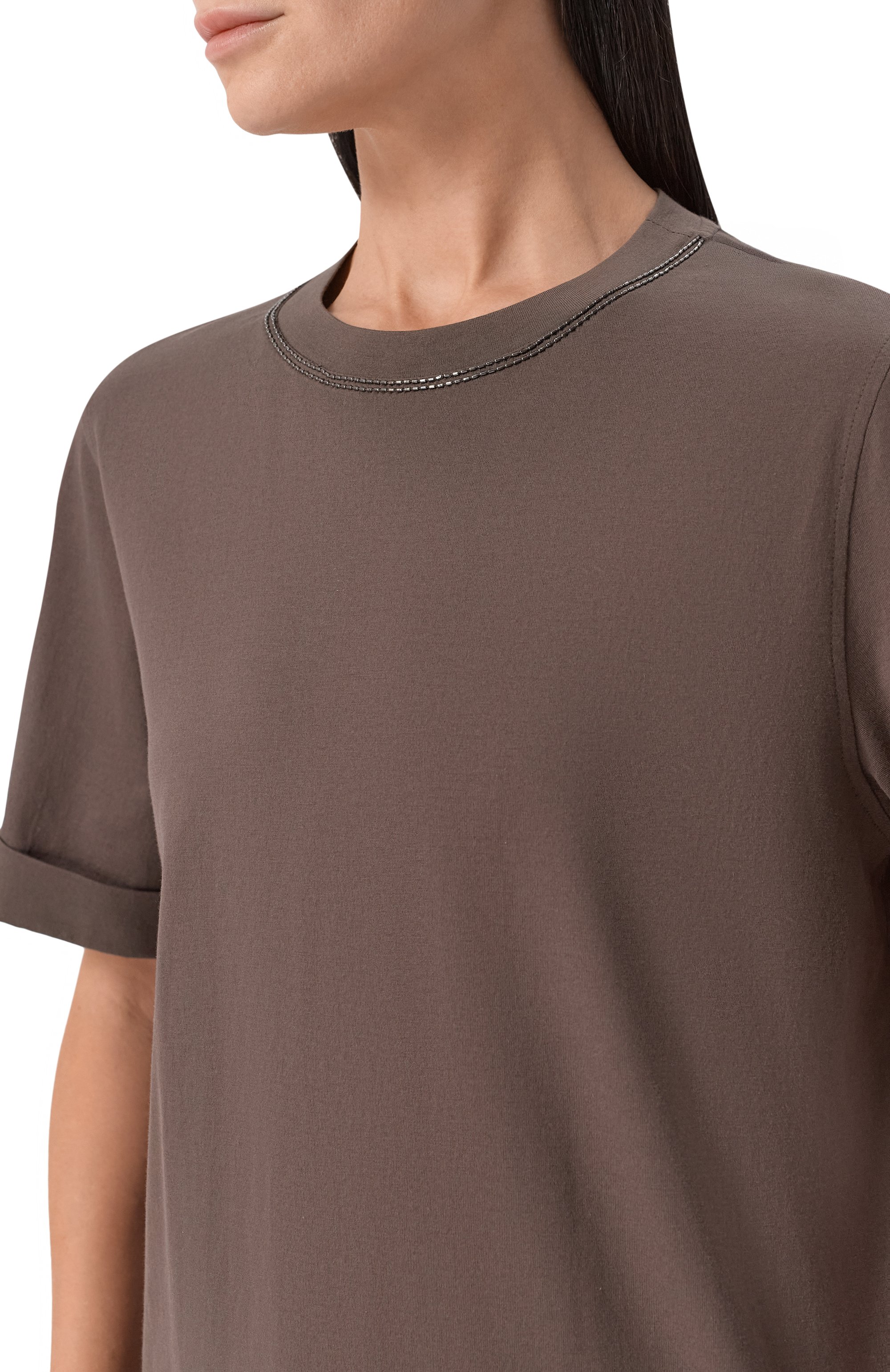 Хлопковая футболка BRUNELLO CUCINELLI, арт. M0T81BZ100, фото 5