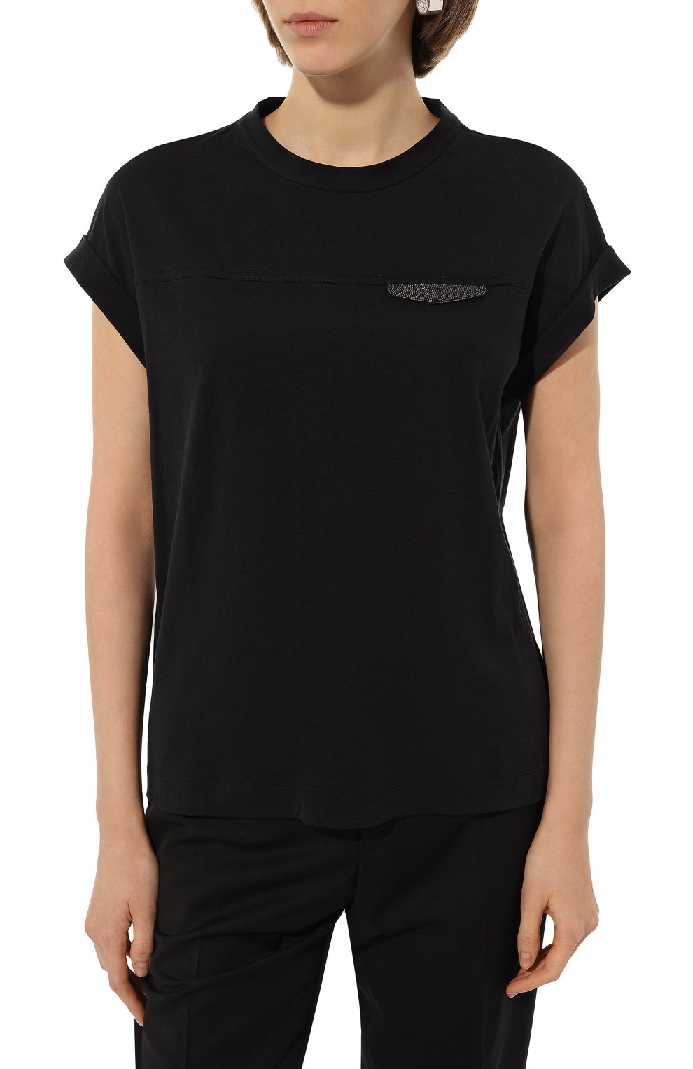 Хлопковая футболка BRUNELLO CUCINELLI, арт. M0A45EE520, фото 3