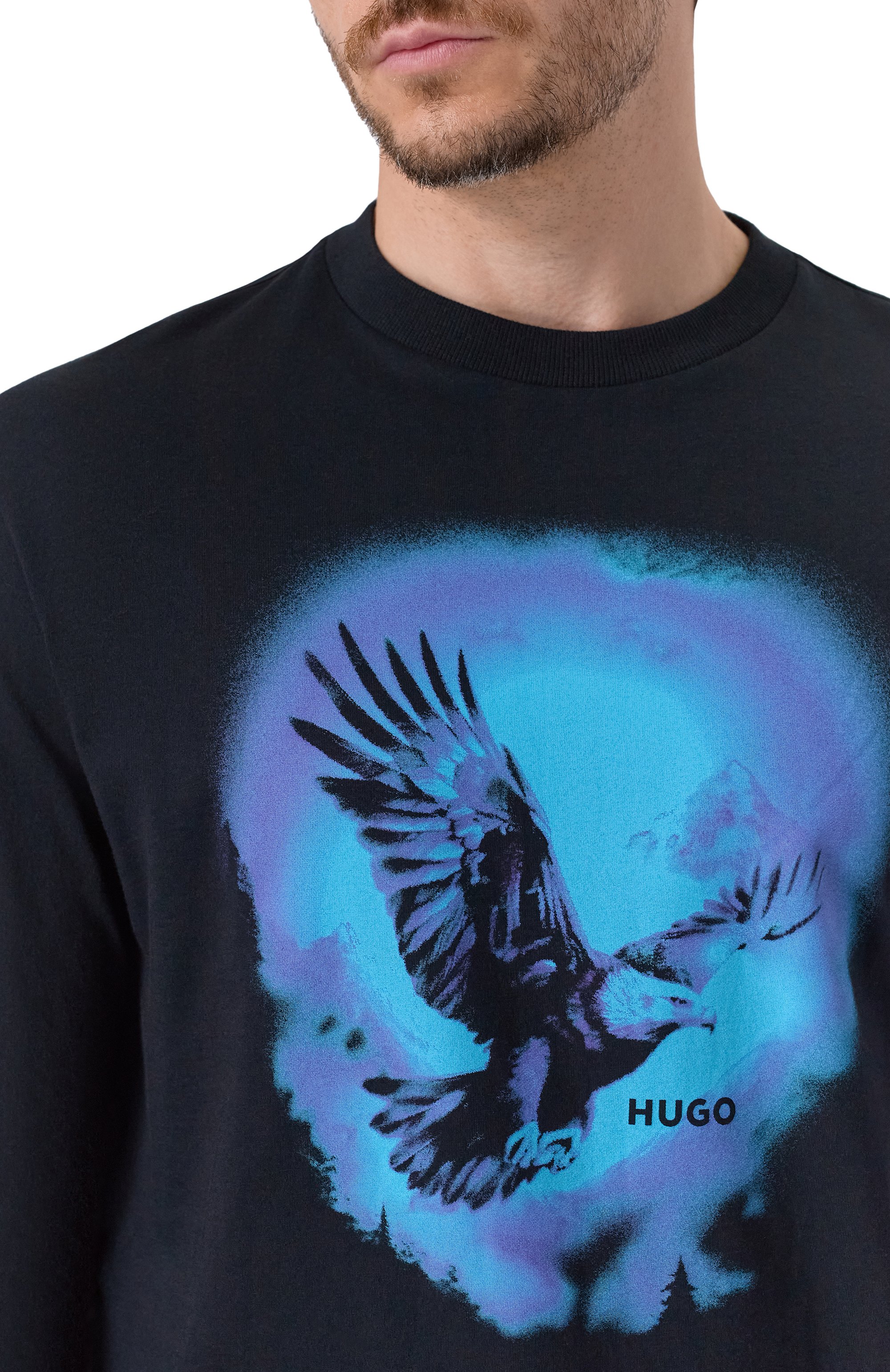 Хлопковый лонгслив HUGO BLUE, арт. 50549135, фото 5