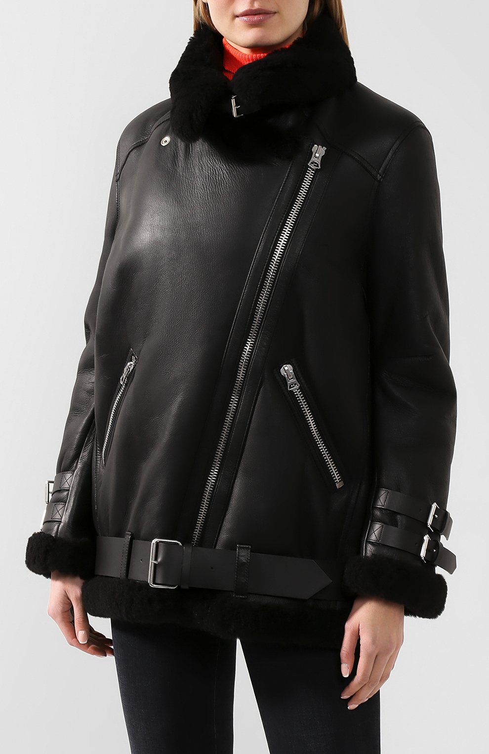 Дубленка с косой молнией ACNE STUDIOS, арт. 1AQ173, фото 3