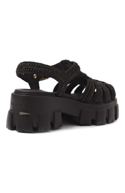 Текстильные сандалии monolith PRADA, арт. 1X138N/3L8W, фото 5