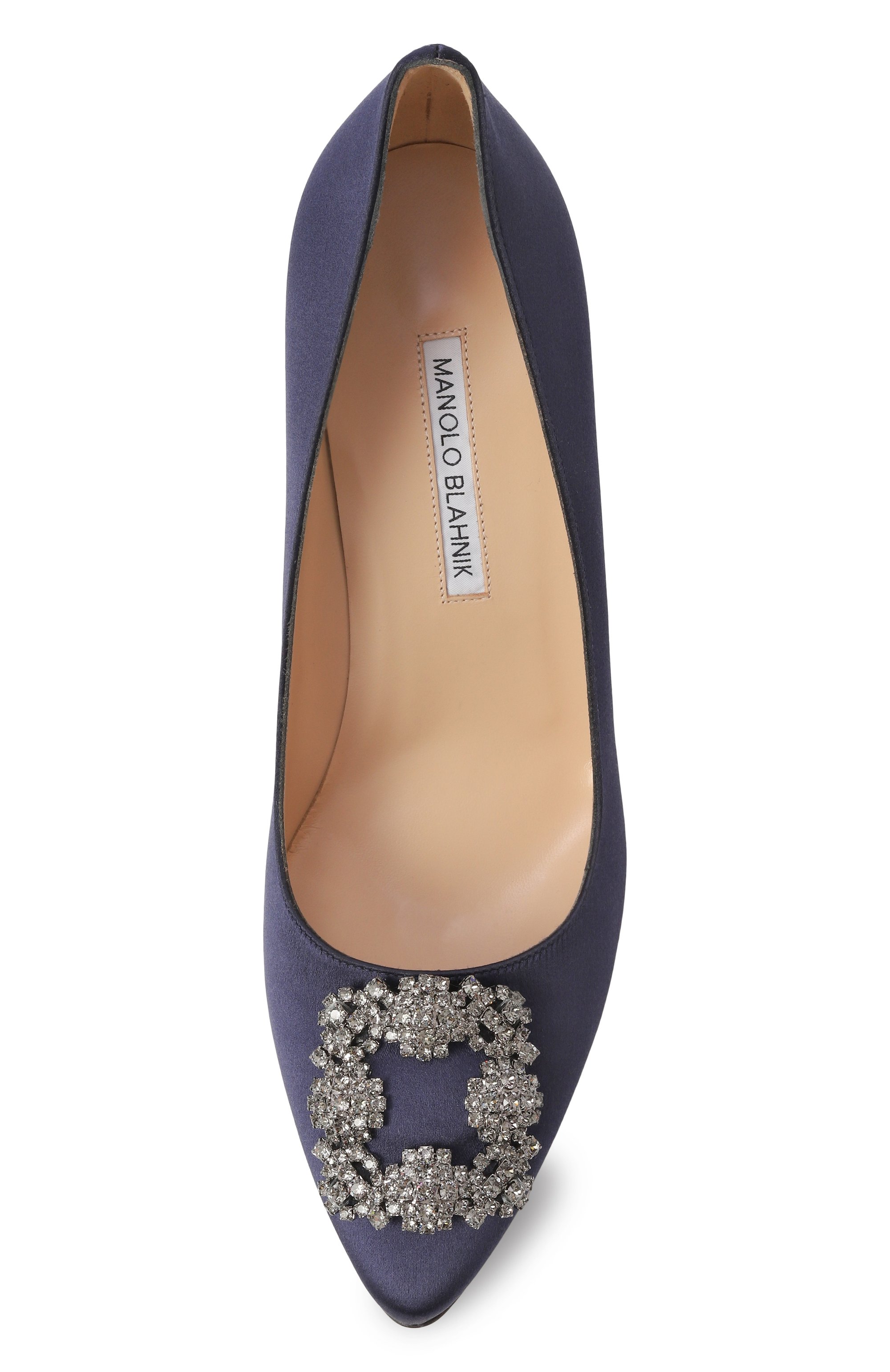 Текстильные туфли hangisi 90 MANOLO BLAHNIK темно-синего цвета по цене 142500 руб., арт. 9XX-0663/SAT, фото 6 Текстильные туфли hangisi 90 MANOLO BLAHNIK, арт. 9XX-0663/SAT, фото 6