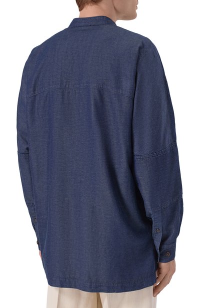 Рубашка из лиоцелла и хлопка EMPORIO ARMANI, арт. EM005495/AF25156, фото 4