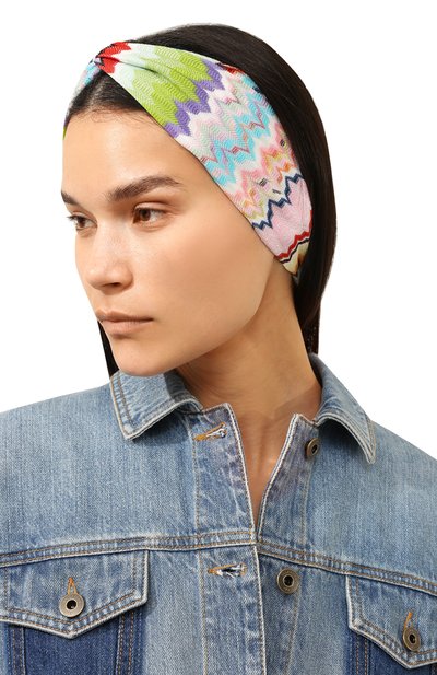 Повязка на голову из вискозы MISSONI разноцветного цвета по цене 17800 руб., арт. FC00VMD8551, фото 2 Повязка на голову из вискозы MISSONI, арт. FC00VMD8551, фото 2