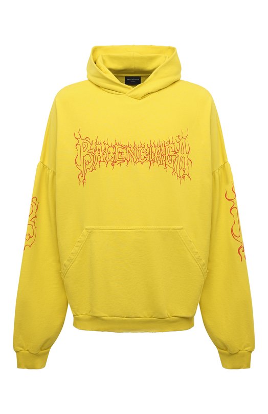 Хлопковое худи Balenciaga 761458/TPVN7 Жёлтый 761458/TPVN7