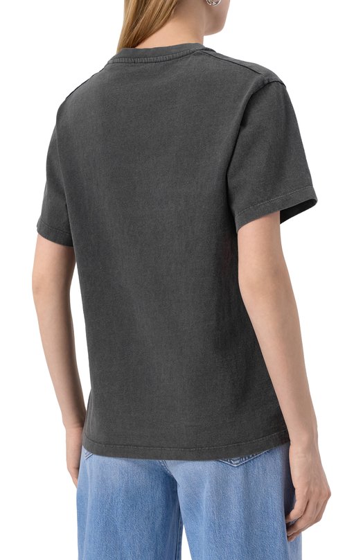 Хлопковая футболка The Kooples FTSC30043K Серый  FTSC30043K Фото 4