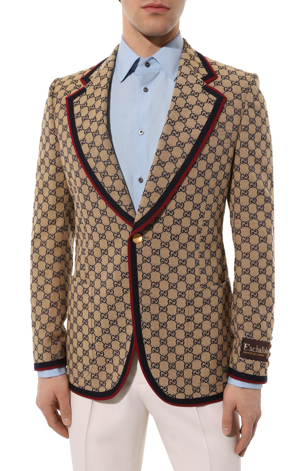 Хлопковый пиджак GUCCI, арт. 654922 ZKU09, фото 3