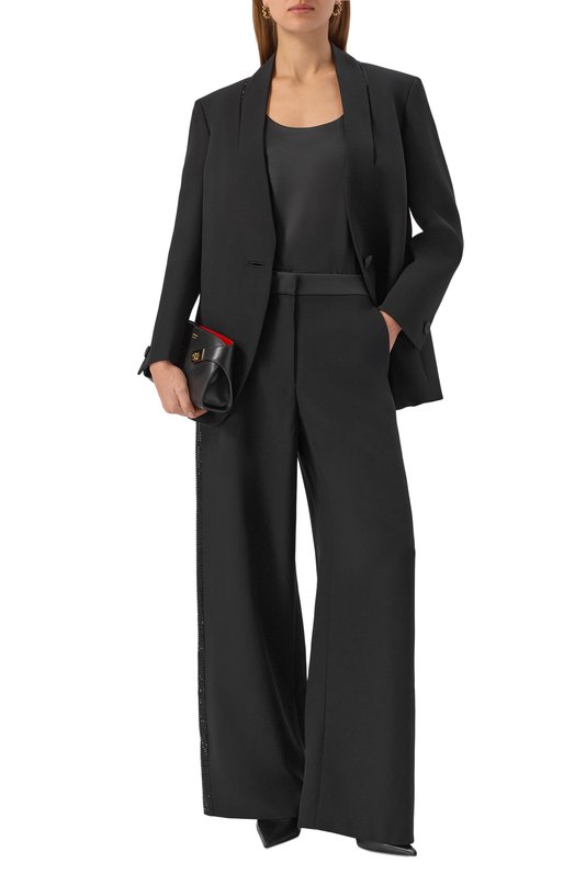 Шелковый жакет Giorgio Armani GW002004/AF19421 Чёрный  GW002004/AF19421 Фото 2