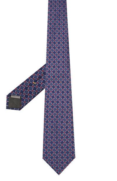 Шелковый галстук CANALI темно-синего цвета по цене 8995 руб., арт. 18/HJ02032, фото 2 Шелковый галстук CANALI, арт. 18/HJ02032, фото 2
