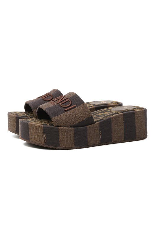 Текстильные шлепанцы Sunshine Fendi 8R8515/A0RH Коричневый 8R8515/A0RH
