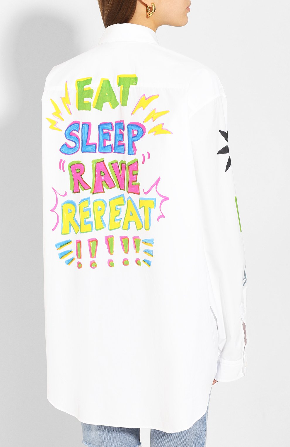 Хлопковая рубашка VETEMENTS, арт. SS20SH281 1006/W/WHITE, фото 4