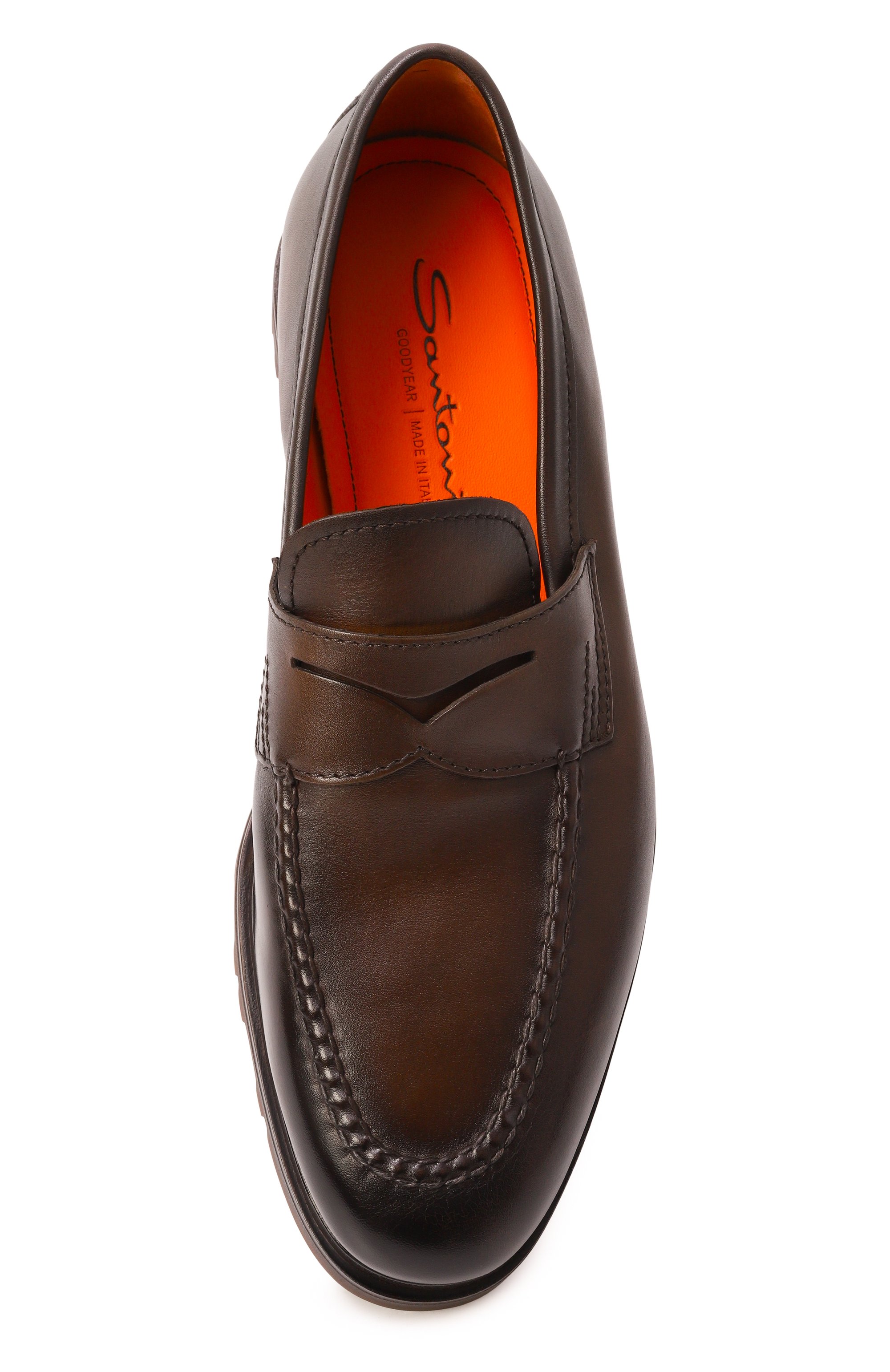 Кожаные пенни-лоферы carlos SANTONI, арт. MCNG18007SM4GLAS, фото 6