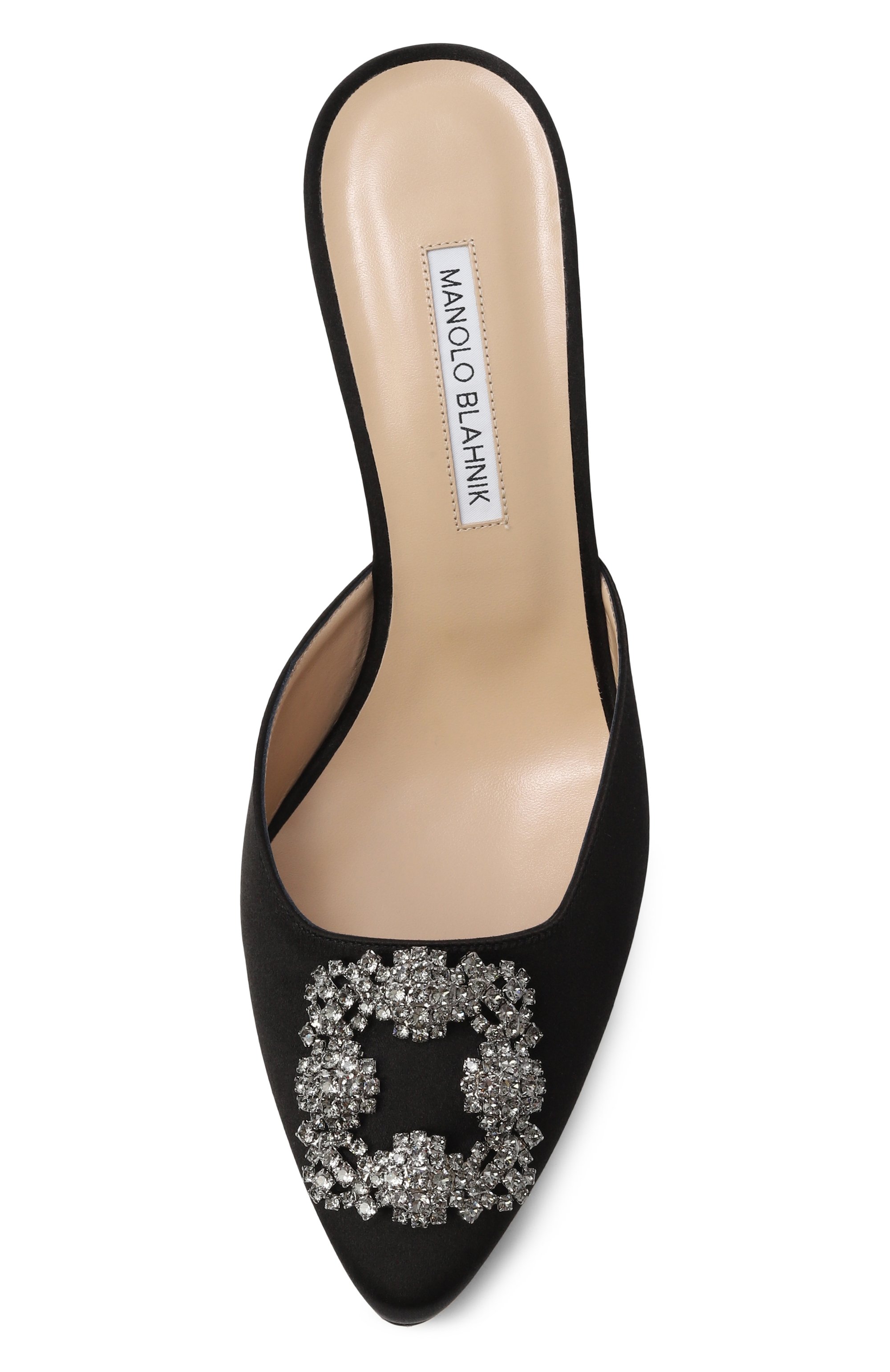 Текстильные мюли hangisi MANOLO BLAHNIK черного цвета по цене 130500 руб., арт. 9XX-0726/SAT, фото 6 Текстильные мюли hangisi MANOLO BLAHNIK, арт. 9XX-0726/SAT, фото 6