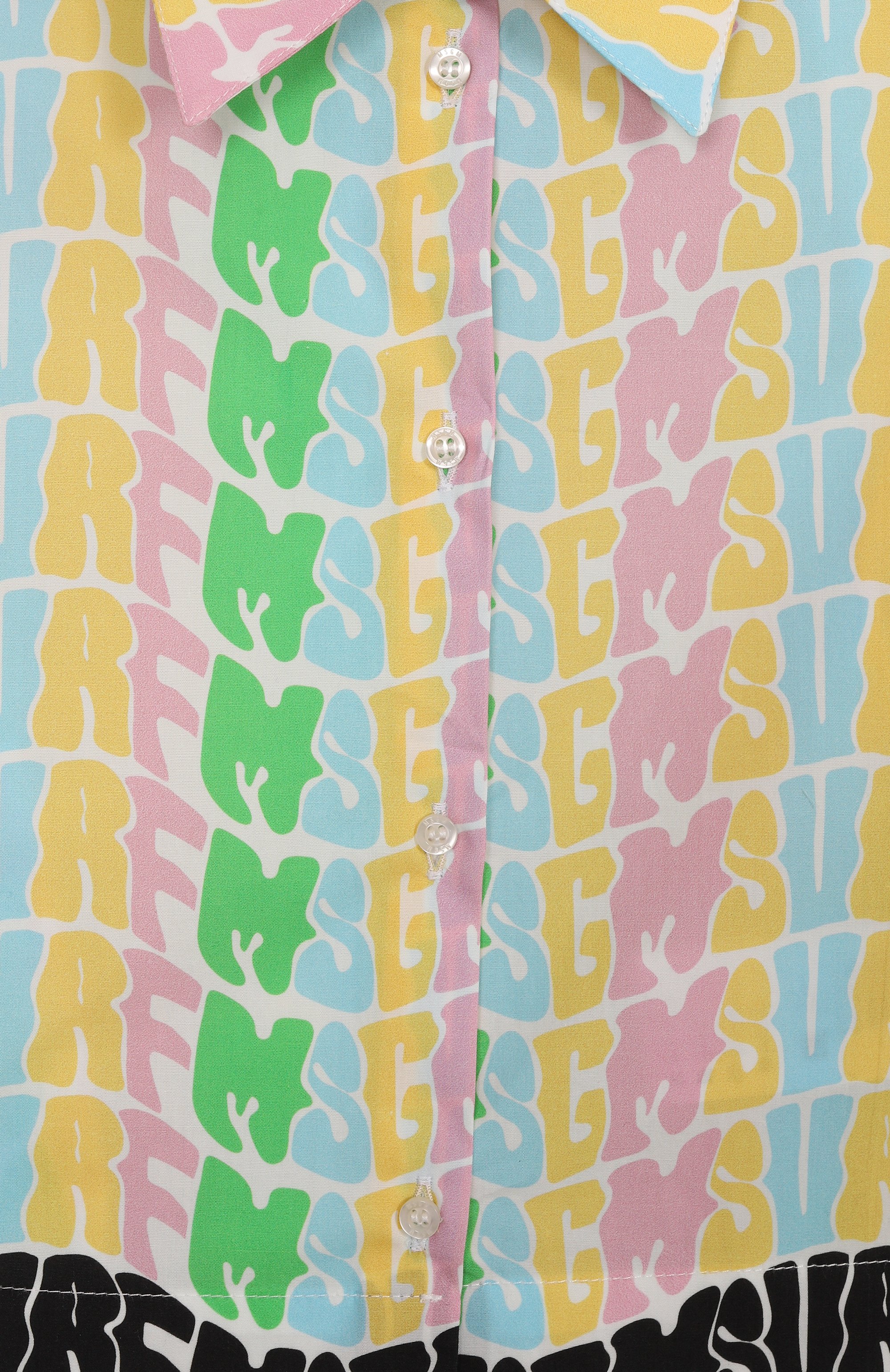 Хлопковая рубашка MSGM KIDS, арт. S5MSJGSI245, фото 3