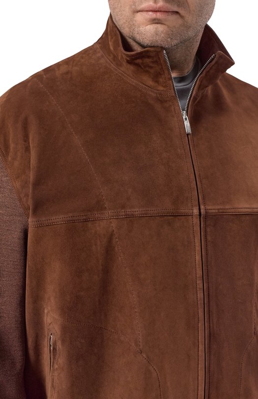 Комбинированный кардиган Cortigiani 4AG652 Коричневый  4AG652 Фото 5