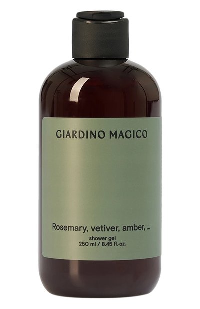 Женского увлажняющий гель для душа rosemary, vetiver, amber, … (250ml) GIARDINO MAGICO, арт. 4660222280916