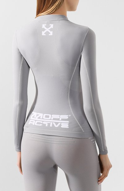 Лонгслив OFF-WHITE серого цвета по цене 22400 руб., арт. 0WAB015R20D860890601, фото 4 Лонгслив OFF-WHITE, арт. 0WAB015R20D860890601, фото 4