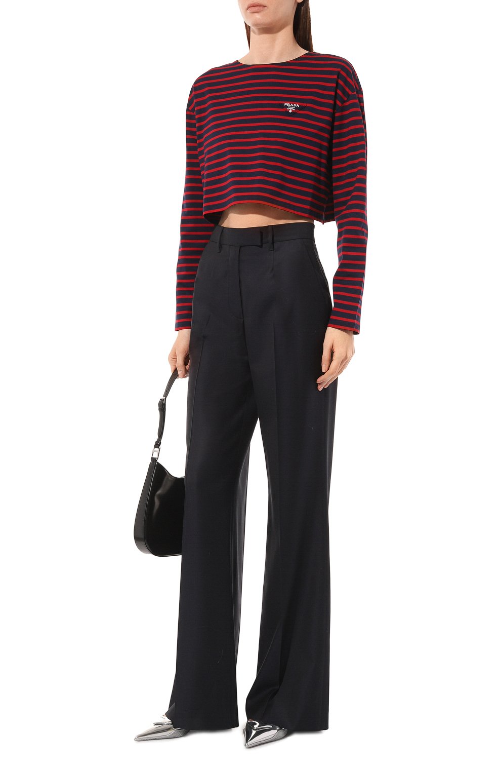 Хлопковый лонгслив PRADA, арт. 34628-1045-F0E7D-221, фото 2