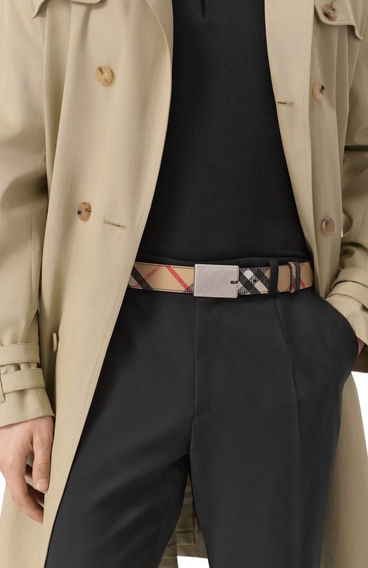 Двусторонний ремень Burberry 8103771 Бежевый  8103771 Фото 2