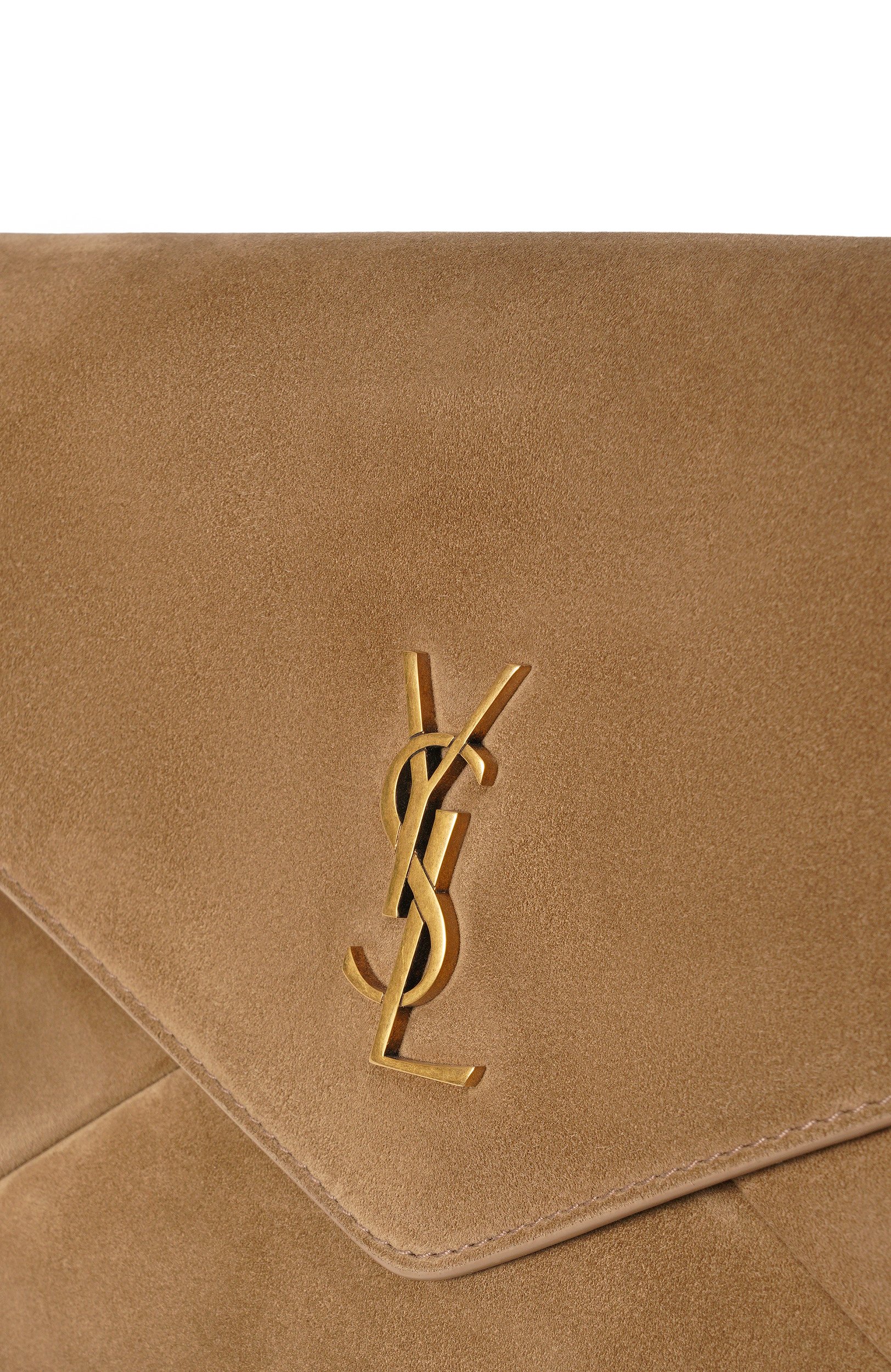 Клатч cassandre large SAINT LAURENT темно-бежевого цвета по цене 169500 руб., арт. 769307/1U80W, фото 6 Клатч cassandre large SAINT LAURENT, арт. 769307/1U80W, фото 6