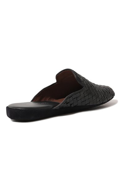 Домашние кожаные туфли HOMERS AT HOME темно-синего цвета по цене 23650 руб., арт. 16097/NAPPA, фото 5 Домашние кожаные туфли HOMERS AT HOME, арт. 16097/NAPPA, фото 5