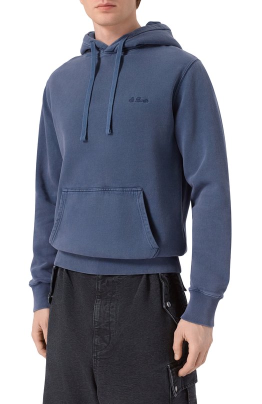 Хлопковое худи MC2 Saint Barth TRI0001-00898I/TRIBECA Синий  TRI0001-00898I/TRIBECA Фото 3