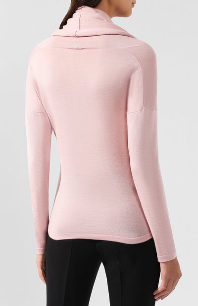 Однотонный кашемировый пуловер с объемным воротником TOM FORD, арт. MAK828-YAX087, фото 4
