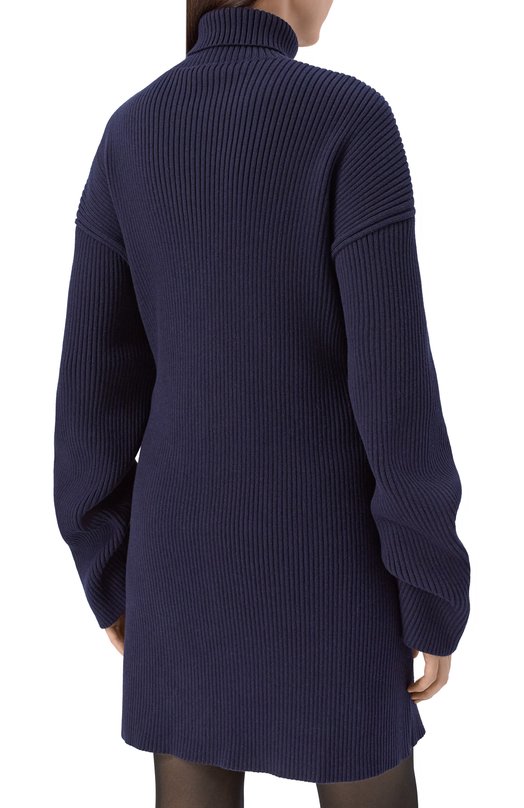 Платье из хлопка и шерсти Balenciaga 850028/T1759 Синий  850028/T1759 Фото 3
